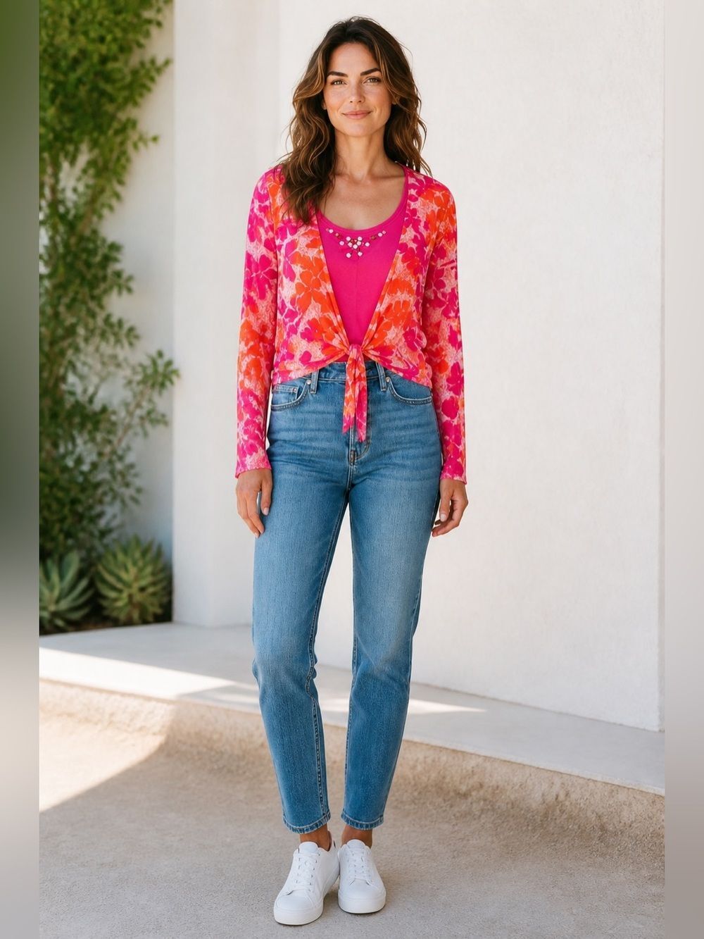 Ruby Rd pink 2 pieces top blouse set 12